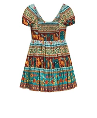 City Chic Women's Amaria Print Short-Sleeve V-Neck Mini Dress