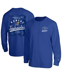 Champion Men's Royal Kansas Jayhawks Laminated All-Star Long Sleeve T-Shirt