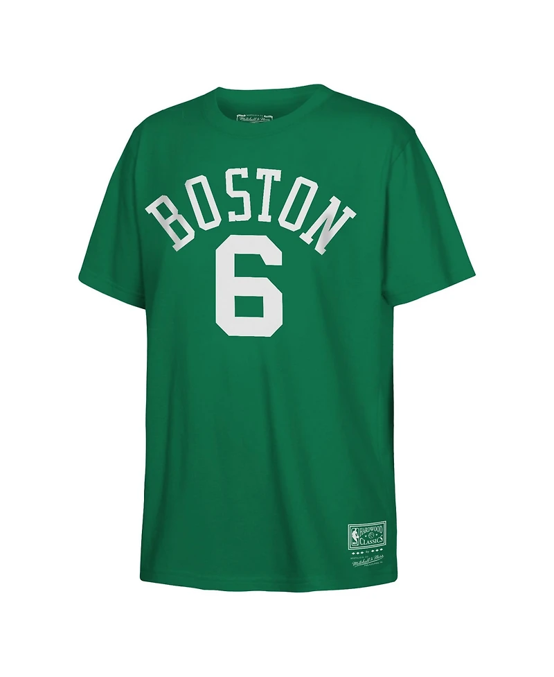 Mitchell & Ness Boys' and Girls' 4-16 Bill Russell Boston Celtics Hardwood Classics Screen Print T-Shirt
