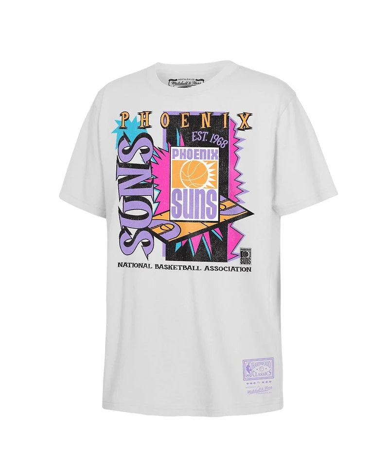 Mitchell & Ness Boys' and Girls' 4-16 Phoenix Suns Neon Court Shock Crewneck Screen Print Graphics T-Shirt