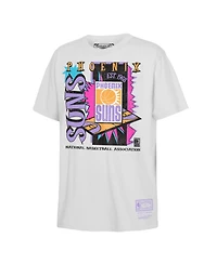 Mitchell & Ness Boys' and Girls' 4-16 Phoenix Suns Neon Court Shock Crewneck Screen Print Graphics T-Shirt