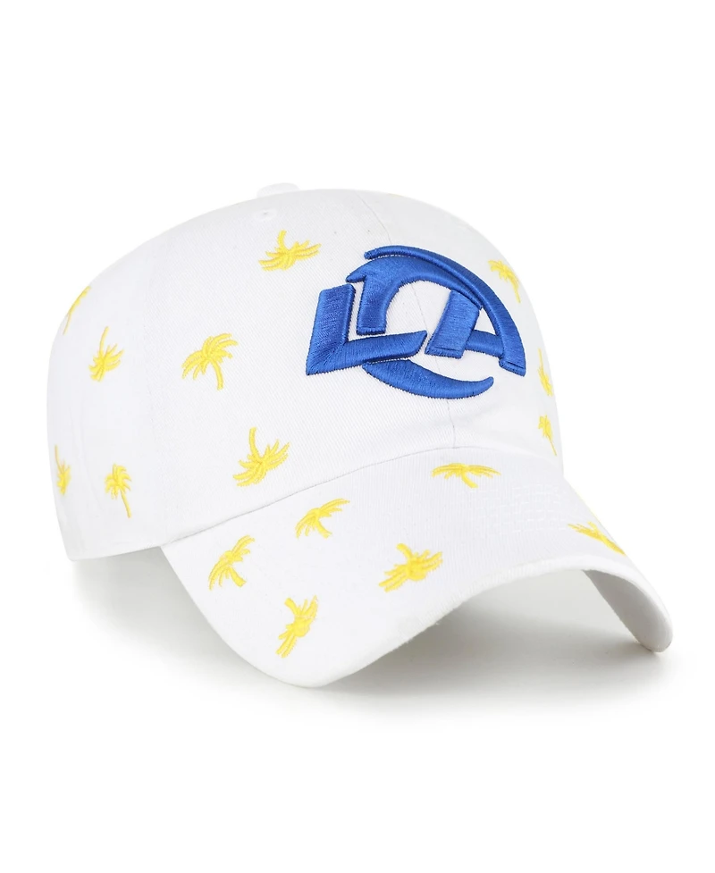 '47 Brand Men's and Women's White Los Angeles Rams Confetti Clean Up Adjustable Hat