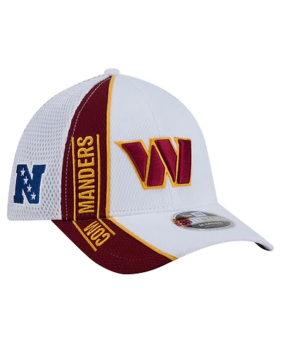 New Era Men's White/Burgundy Washington Commanders Dash 39THIRTY Flex Hat