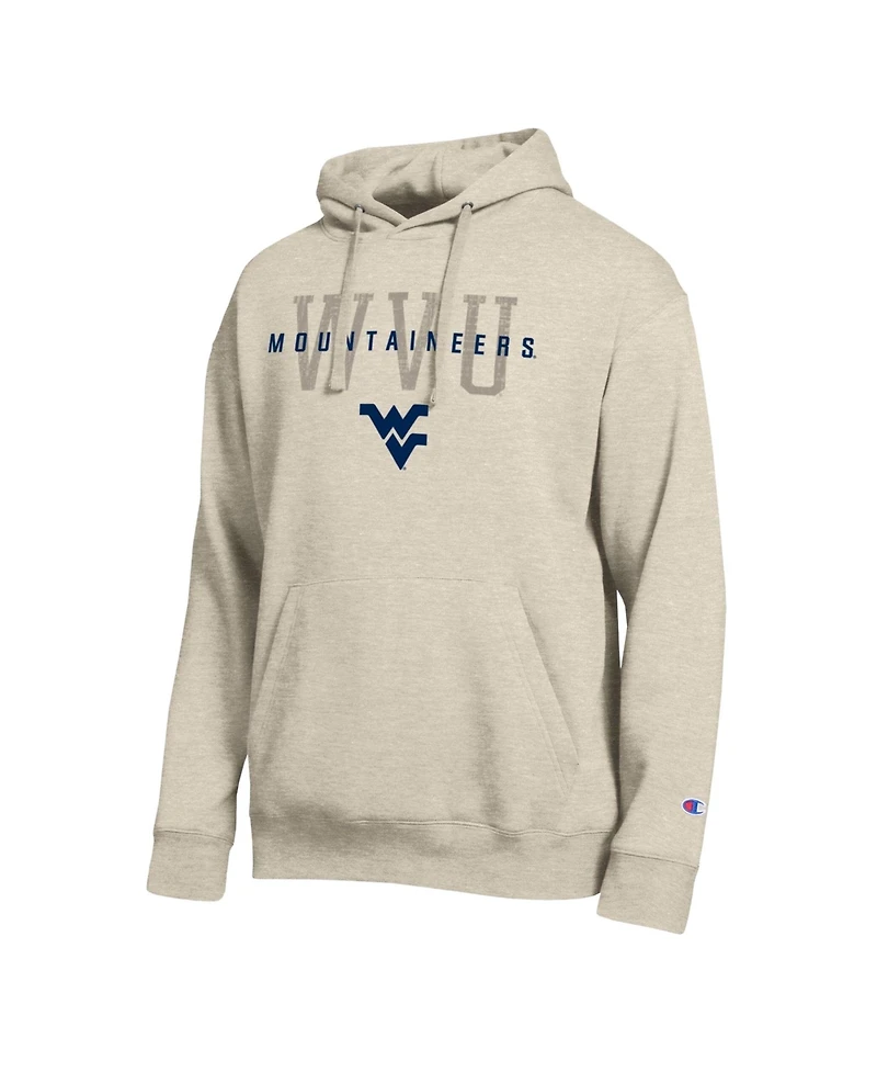Champion Men's West Virginia Mountaineers All-Star Neutral Stack Relaxed-Fit Fleece-Lined Hoodie