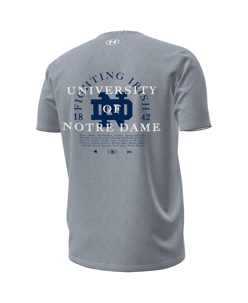 Under Armour Men's Gray Notre Dame Fighting Irish 2026 Sideline Performance T-Shirt