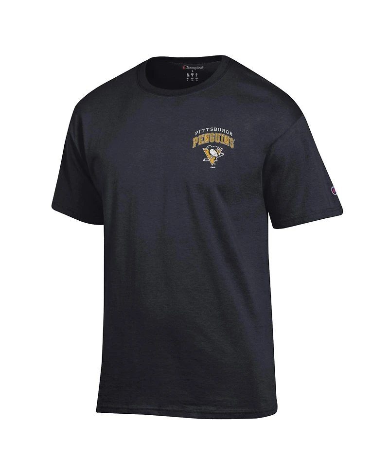 Champion Men's Pittsburgh Penguins Stick With It Jersey Oversized-Graphic Crew Neck T-Shirt