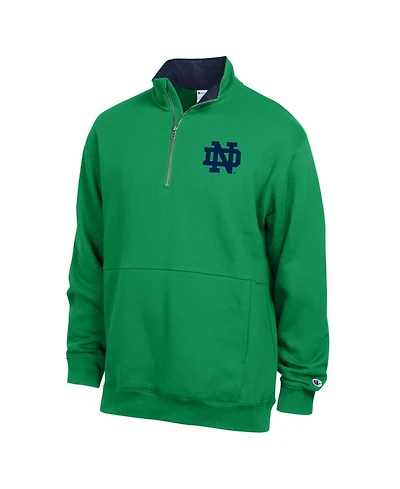 Champion Men's Notre Dame Fighting Irish Quarter-Zip Fleece Mock-Neck Hoodie