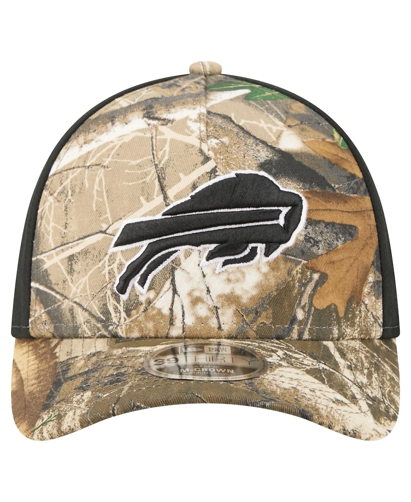 New Era Men's Camo/Black Buffalo Bills Team Collection Real Tree 39THIRTY M-Crown A-Frame Flex Hat