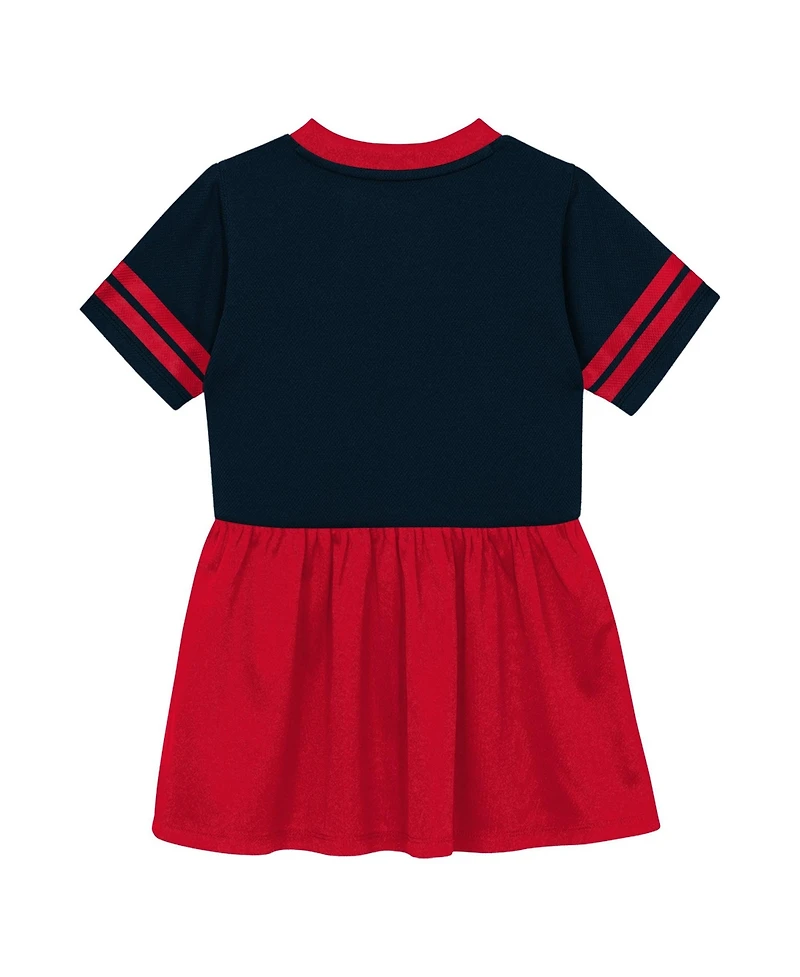 Outerstuff Toddler Girls' 2T-5T Houston Texans Stadium Lights V-Neck Short-Sleeve Jersey Dress