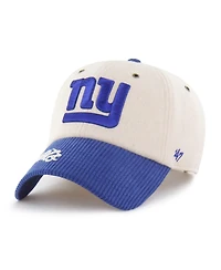 '47 Brand Women's Natural/Royal New York Giants Rope Script Clean Up Adjustable Hat