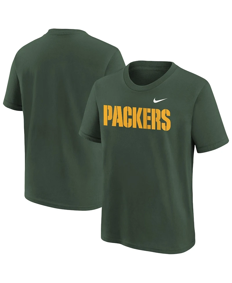 Nike Boys' 4-20 and Girls' 4-16 Green Bay Packers Crewneck Graphic T-Shirt