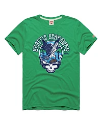 Homage Men's Seattle Seahawks Grateful Dead Tri-Blend Crewneck T-Shirt