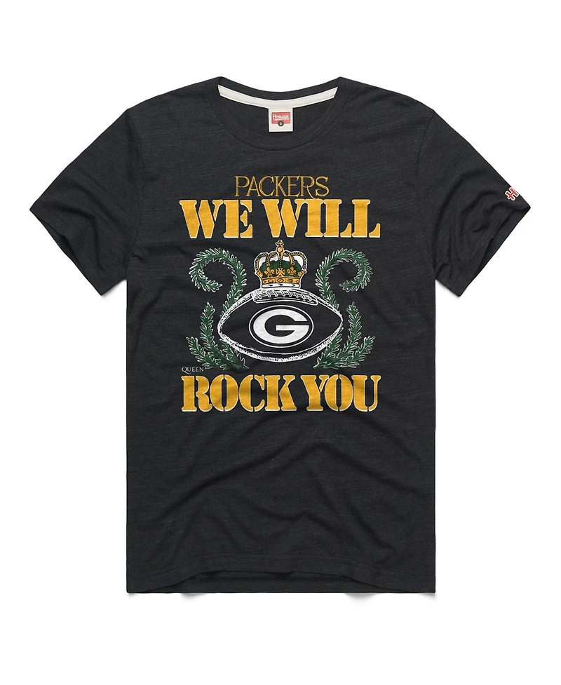 Homage Men's and Women's Green Bay Packers Schedule Queen Tri-Blend T-Shirt