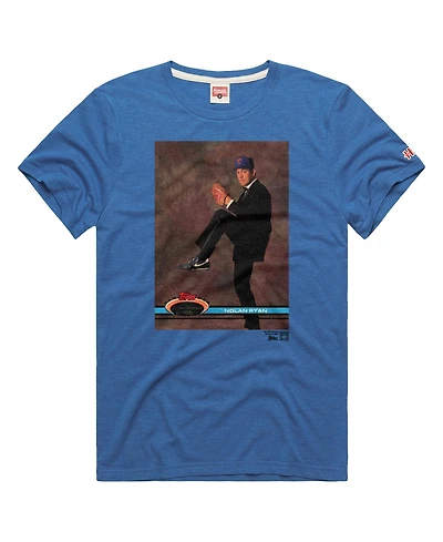 Homage Men's Texas Rangers Nolan Ryan Topps Baseball Card Tri-Blend T-Shirt