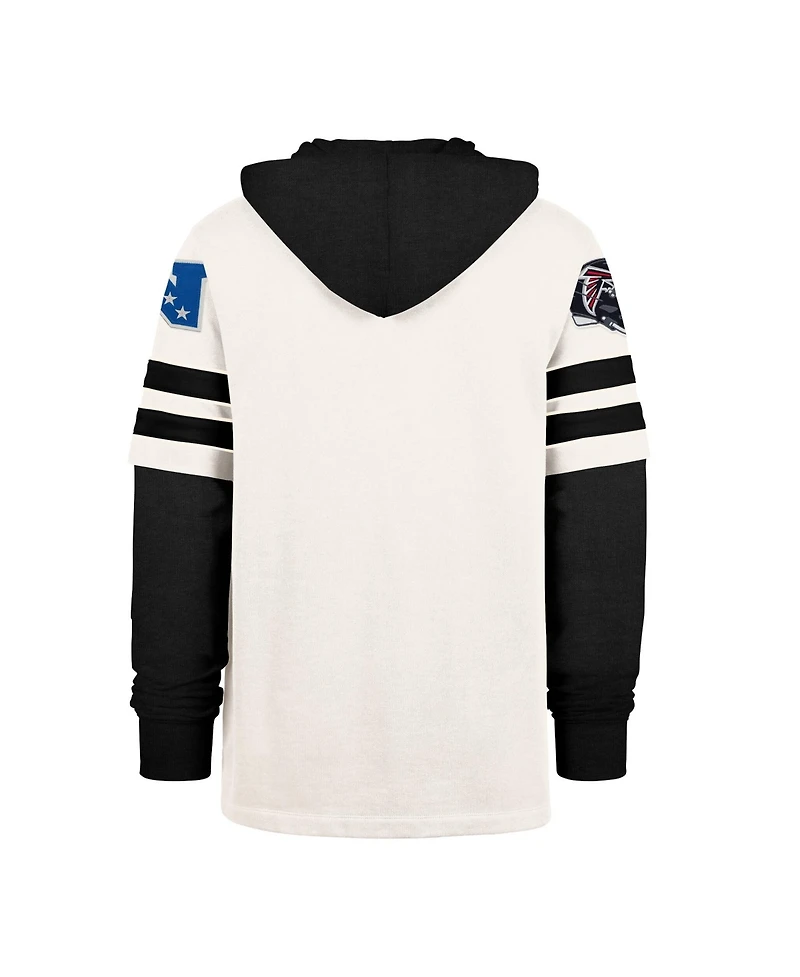 '47 Brand Men's Cream Atlanta Falcons Split Zone Cornerback Duo Lacer Hoodie