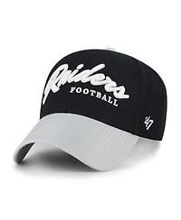 '47 Brand Men's Black Las Vegas Raiders Throwback Mvp Adjustable Hat