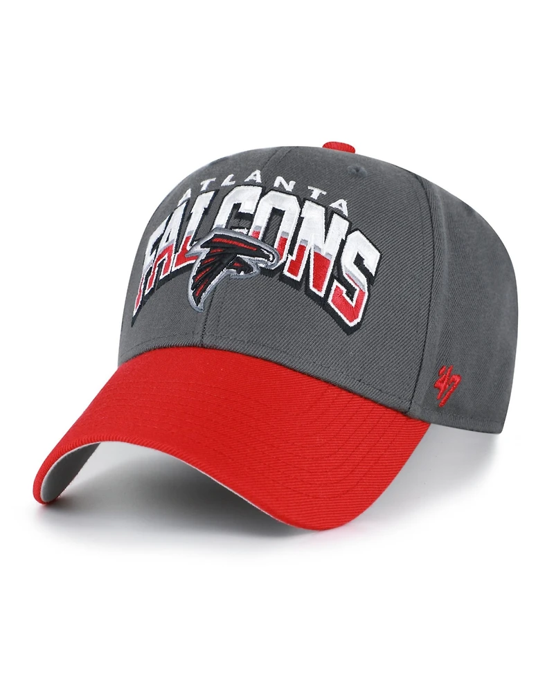 '47 Brand Men's Charcoal Atlanta Falcons Split Block Mvp Adjustable Hat