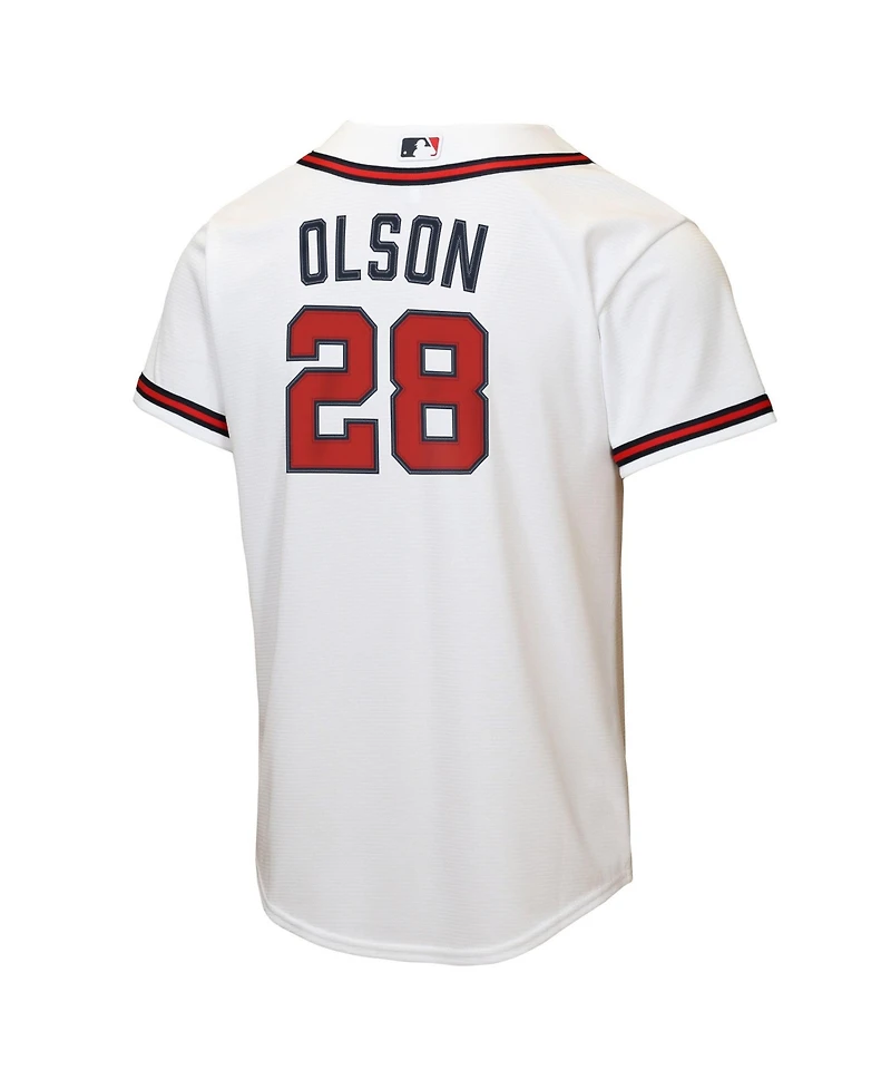 Nike Boys' 4-20 Atlanta Braves Matt Olson Home Replica Jersey