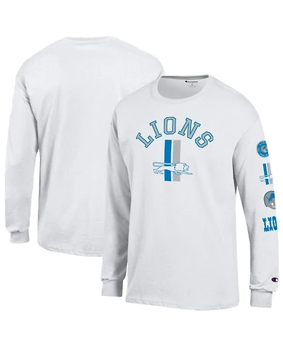 Champion Men's Detroit Lions Long-Sleeve Crewneck Jersey T-Shirt