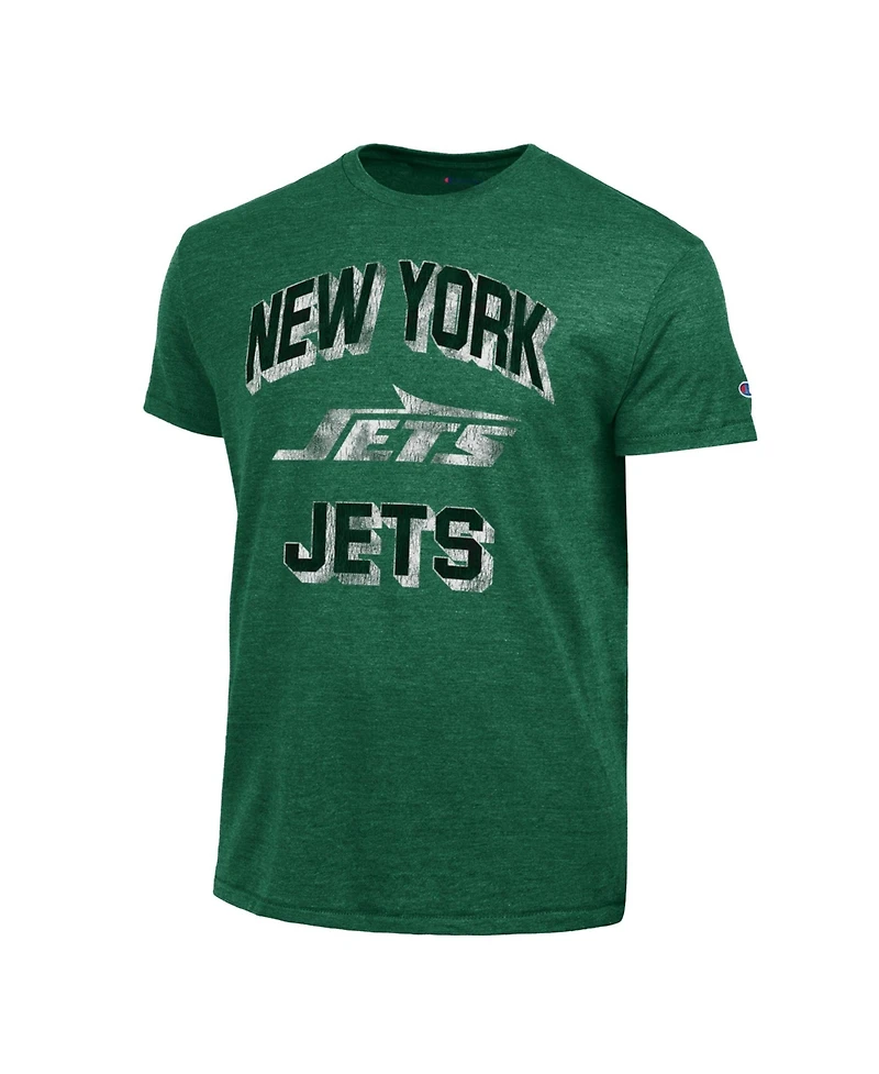 Champion Men's New York Jets Ultimate Tri-Blend Distressed T-Shirt
