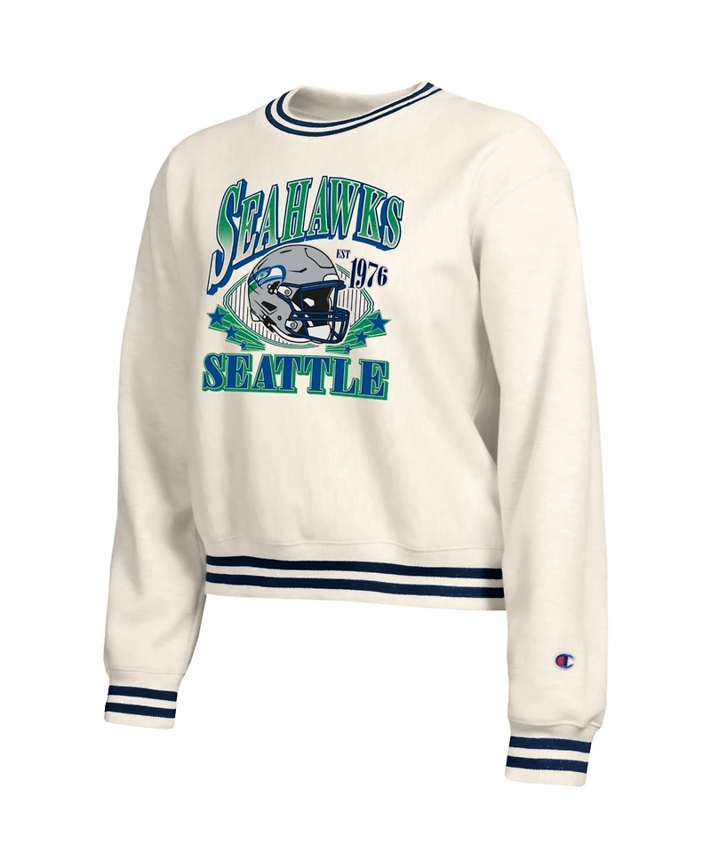 Champion Women's Seattle Seahawks Reverse Weave Crewneck Sweatshirt