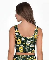 Concepts Sport Women's Green Bay Packers Grady Wireless Allover-Print Bralette