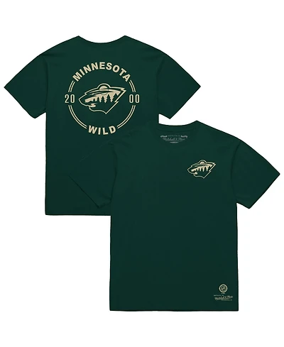 Mitchell & Ness Men's Green Minnesota Wild Core Penalty Box 3.0 T-Shirt