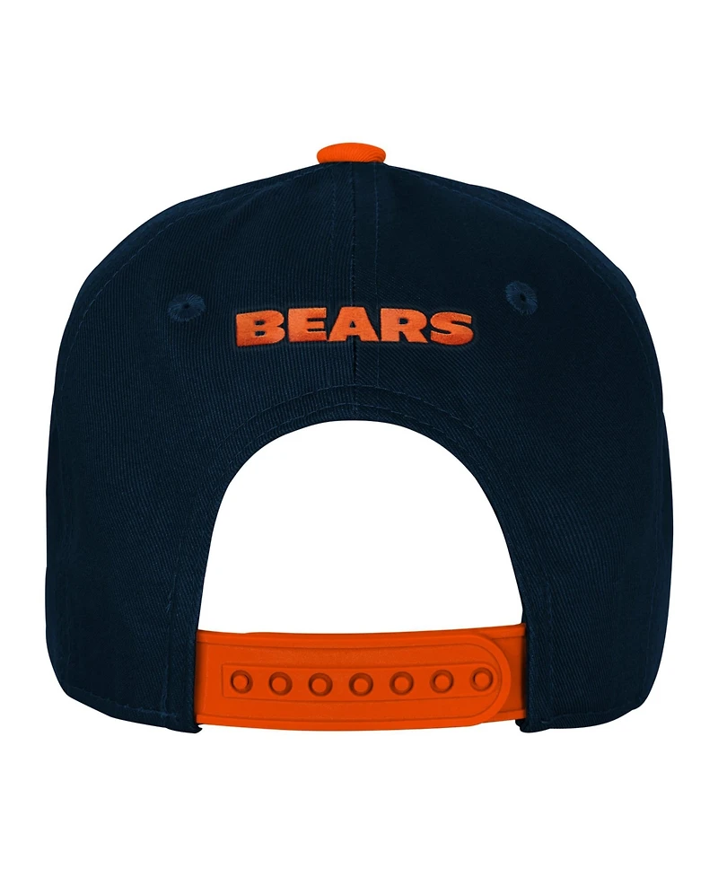 Outerstuff Preschool Chicago Bears Wordmark Embroidered Flat-Bill Snapback Hat