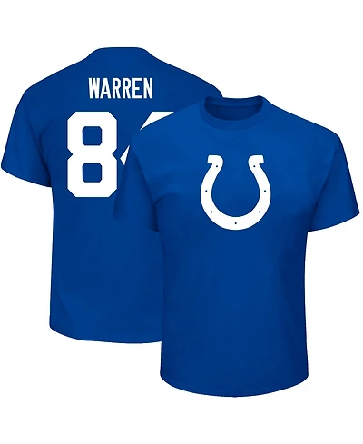 Fanatics Men's Tyler Warren Indianapolis Colts #84 Classic-Fit T-Shirt