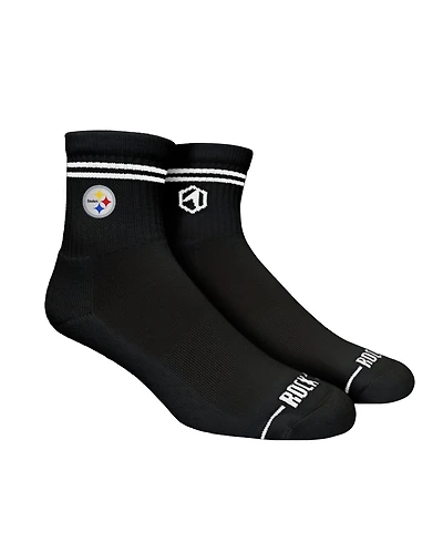 Rock Em Socks Men's and Women's Pittsburgh Steelers Stripe Quarter-Length