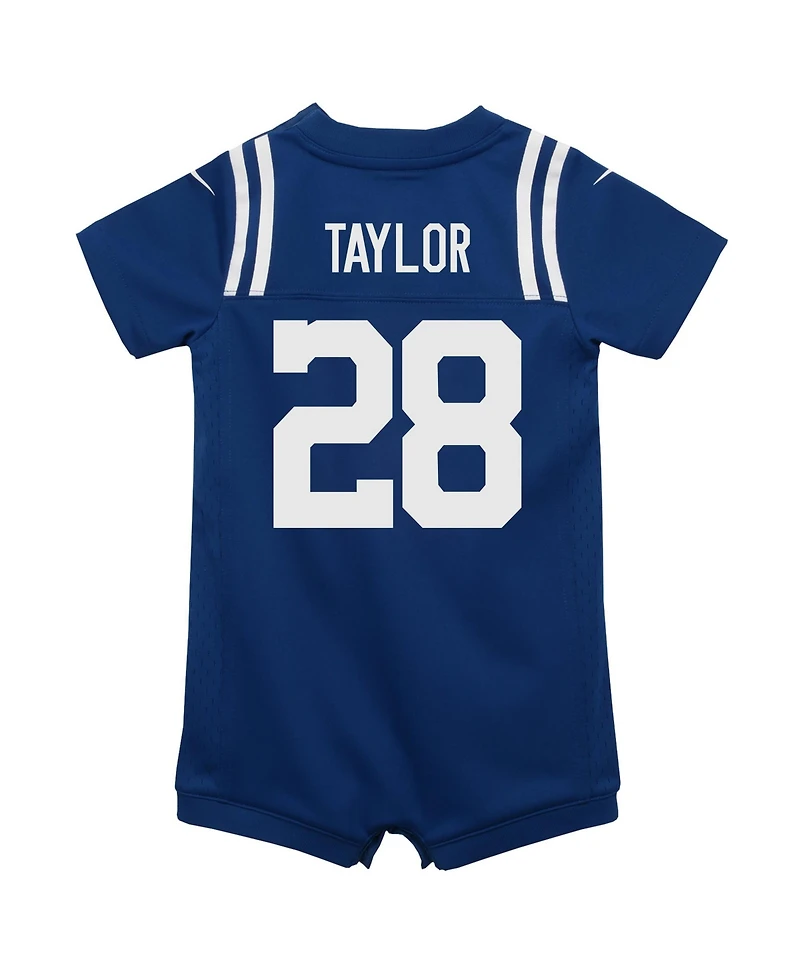 Nike Baby Boys and Girls Indianapolis Colts Jonathan Taylor Short-Sleeve Screen-Print Romper