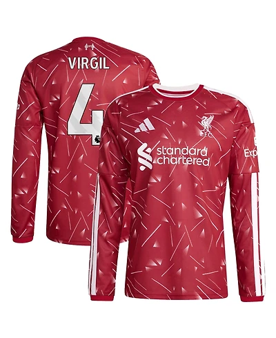 Adidas Men's Virgil van Dijk Red Liverpool 2026/27 Home Replica Long Sleeve Jersey