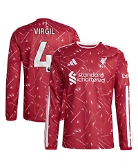 Adidas Men's Virgil van Dijk Red Liverpool 2026/27 Home Replica Long Sleeve Jersey