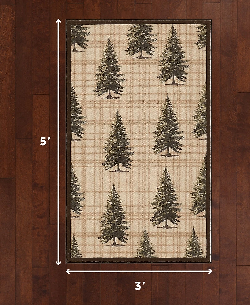 Eddie Bauer Non-Skid Printed Washable Accent Rug, 60" x 36"