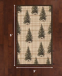 Eddie Bauer Non-Skid Printed Washable Accent Rug, 60" x 36"