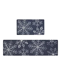 Eddie Bauer Snowflakes Non-Slip 2-Piece Kitchen Mat Set