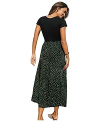 Cupshe Women's Feeling Free Floral-Print Square-Neck Maxi Dress