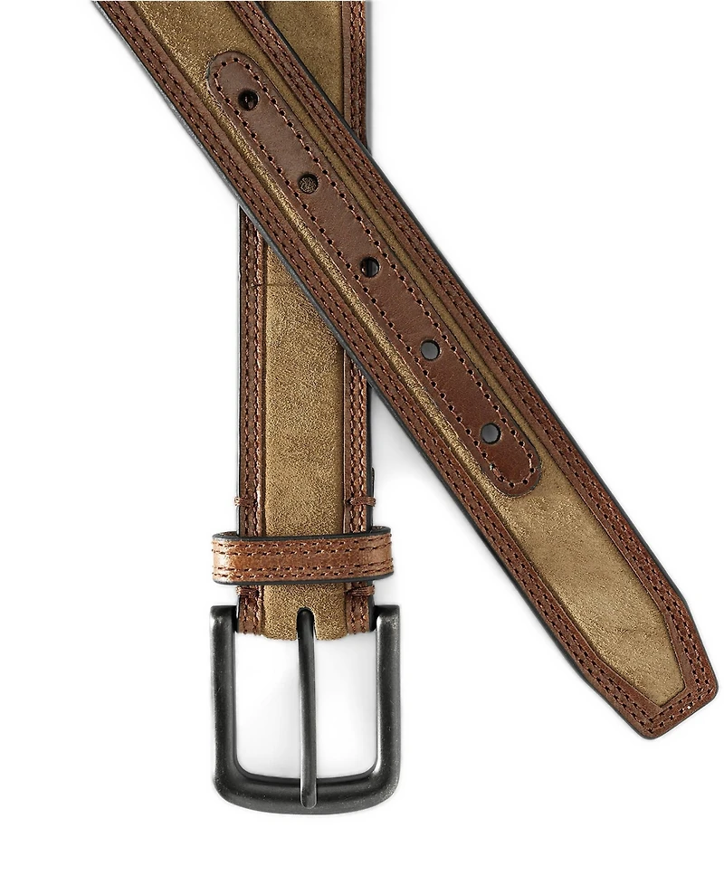Lands' End Men's Rugged Leather Belt