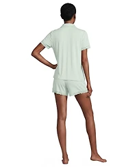 Lands' End Women's Cooling Lace Trim Top and Shorts Set