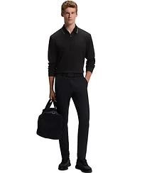 Boss by Hugo Boss Men's Interlock-Cotton Zip-Neck Polo Shirt