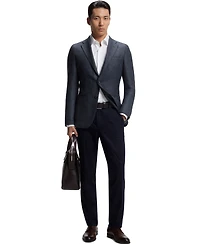 Boss by Hugo Men's Patterned Wool Slim-Fit Jacket