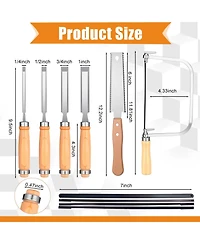Xdovet Wood Chisel Set Double-edge Coping Tool Joinery Carving Kit