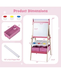Gymax Ages 3+ Double-Sided Magnetic Easel
