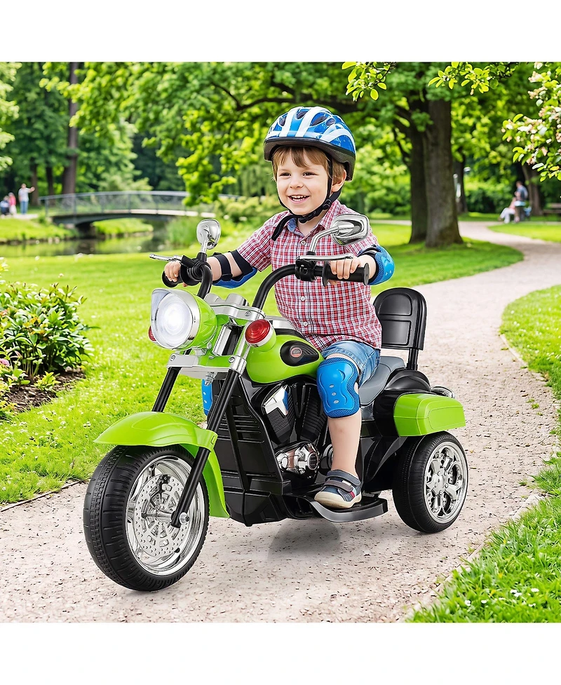 Gymax 6V Kids Ride-On Chopper Motorcycle, 36" x 19" x 25", 3-Wheel, Led Headlight, 66 Lb. Capacity, Ages 3+