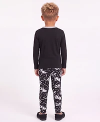 Andy & Evan Toddler Boys' 2T-4T Skeleton Dino Print Pajamas