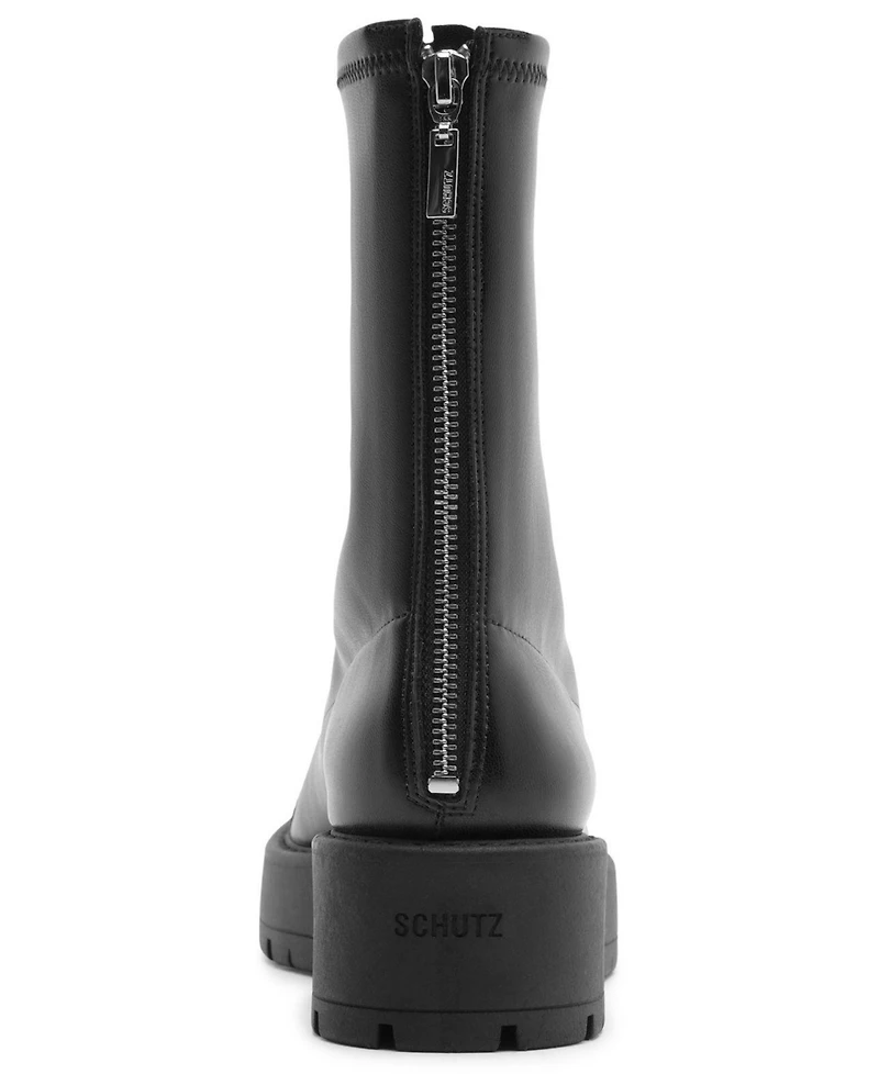 Schutz Women's Rita Lug Sole Round Toe Booties
