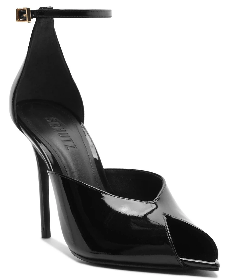 Schutz Women's Ingrid Lace Ankle Strap Pumps