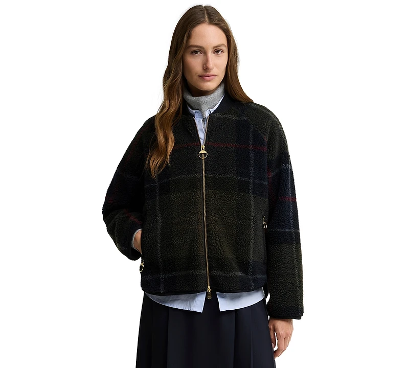 Barbour Women's Kirklees Tartan Jacquard Half-Zip Fleece