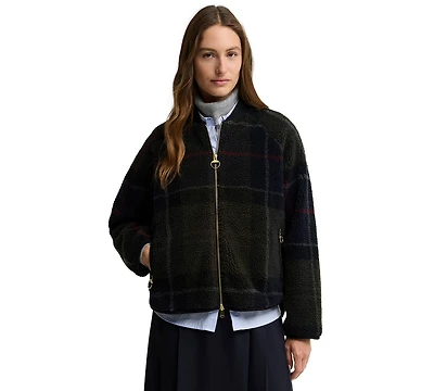 Barbour Women's Kirklees Tartan Jacquard Half-Zip Fleece