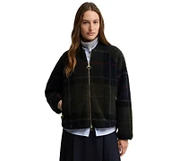 Barbour Women's Kirklees Tartan Jacquard Half-Zip Fleece